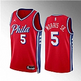 Men's Philadelphia 76ers #5 Marcus Morris Sr Red Statement Edition Stitched Jersey Dzhi,baseball caps,new era cap wholesale,wholesale hats